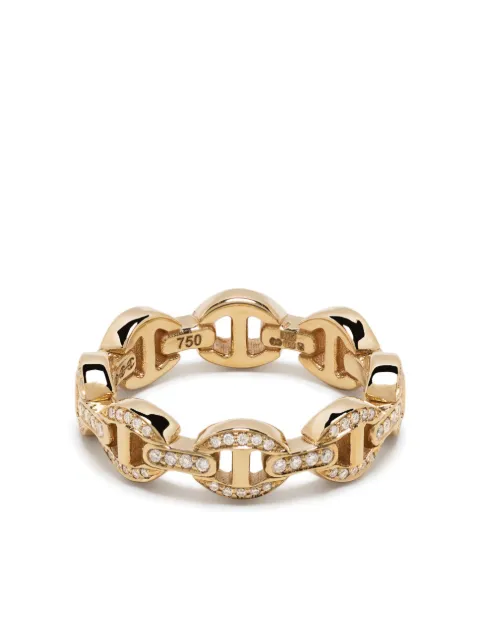 HOORSENBUHS anillo con cadena en oro amarillo de 18kt