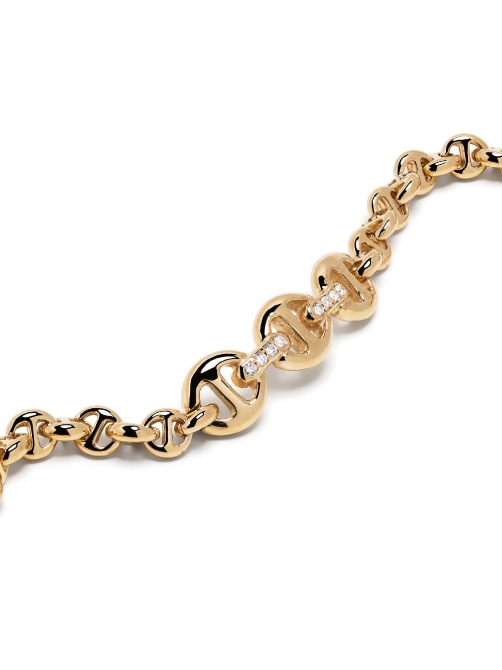 Shop Hoorsenbuhs 18kt Yellow Gold Diamond Chain-link Bracelet