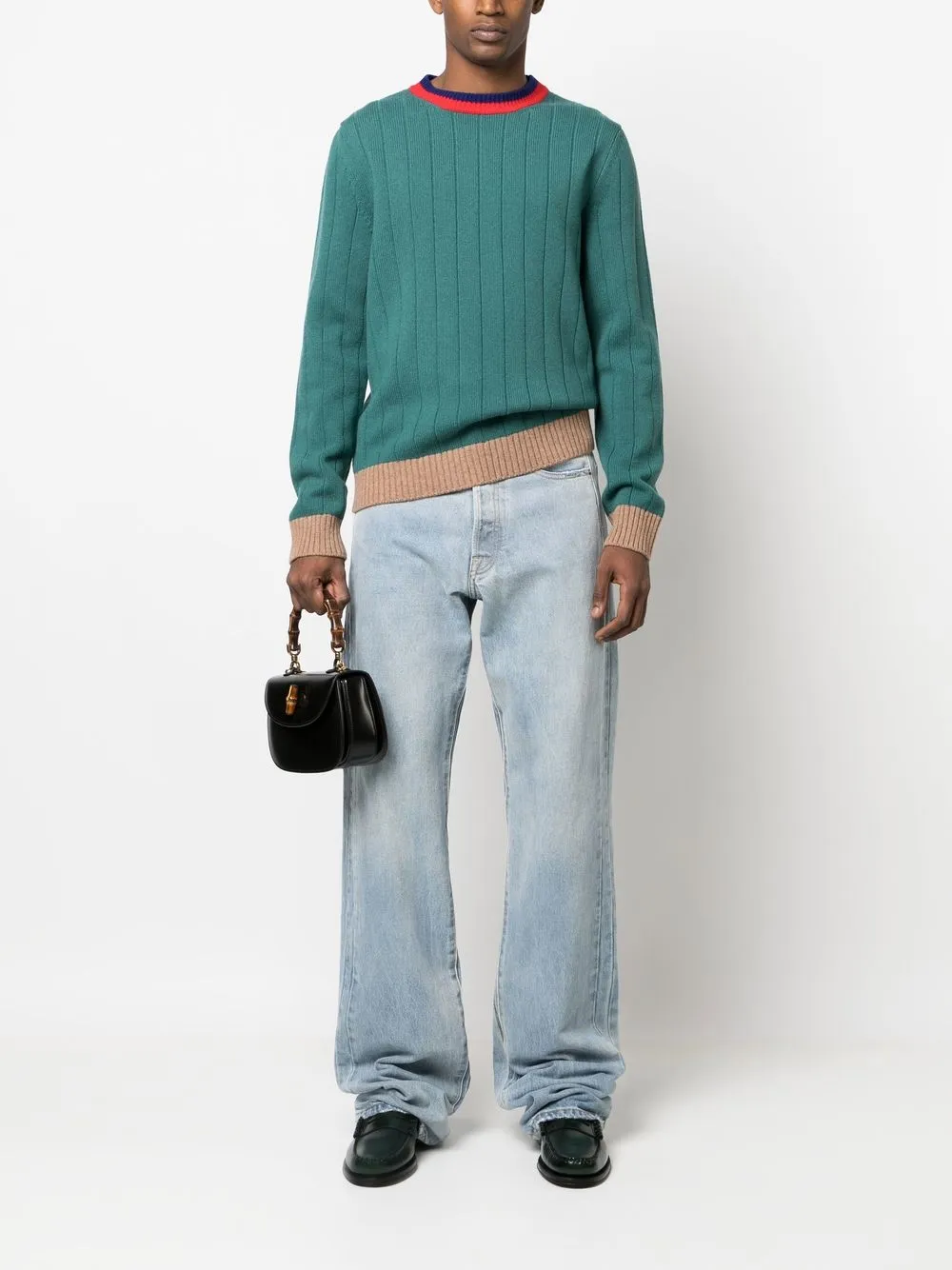 Gucci Geribbelde trui - Groen