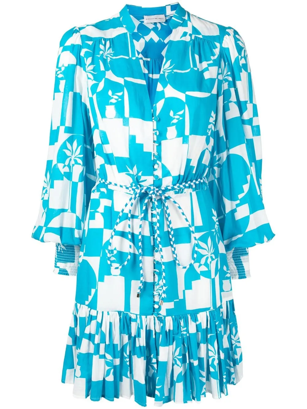 

Rebecca Vallance abstract-print mini dress - Blue