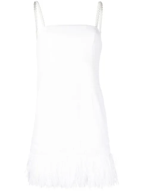 Antonia feather-trim mini skirt