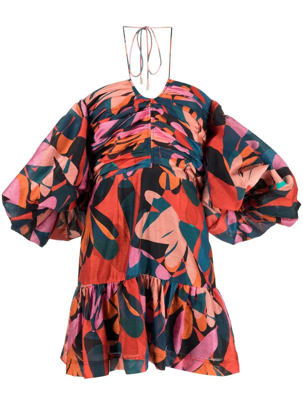 

Rebecca Vallance Cataline puff-sleeve mini dress - Multicolour