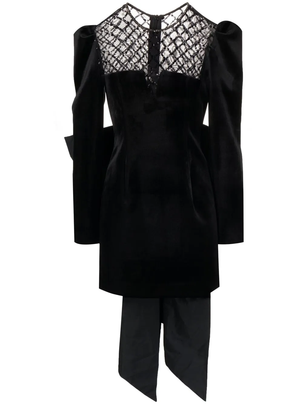 

Rebecca Vallance Onyx oversized bow mini dress - Black