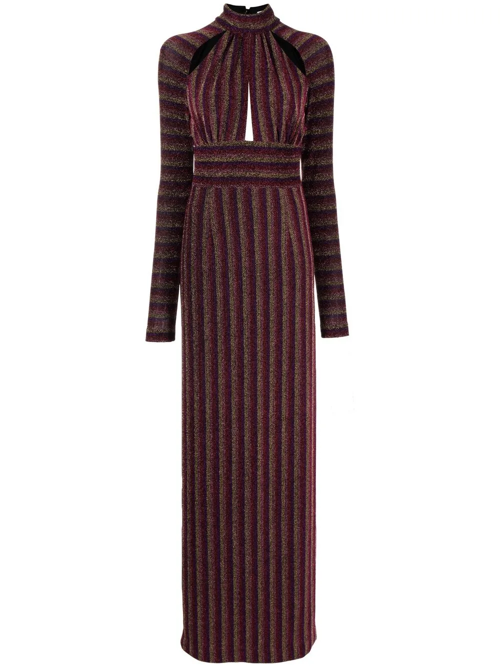 

Rebecca Vallance Aisha striped lurex gown - Multicolour