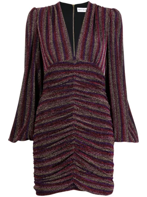 Aisha metallic striped mini dress