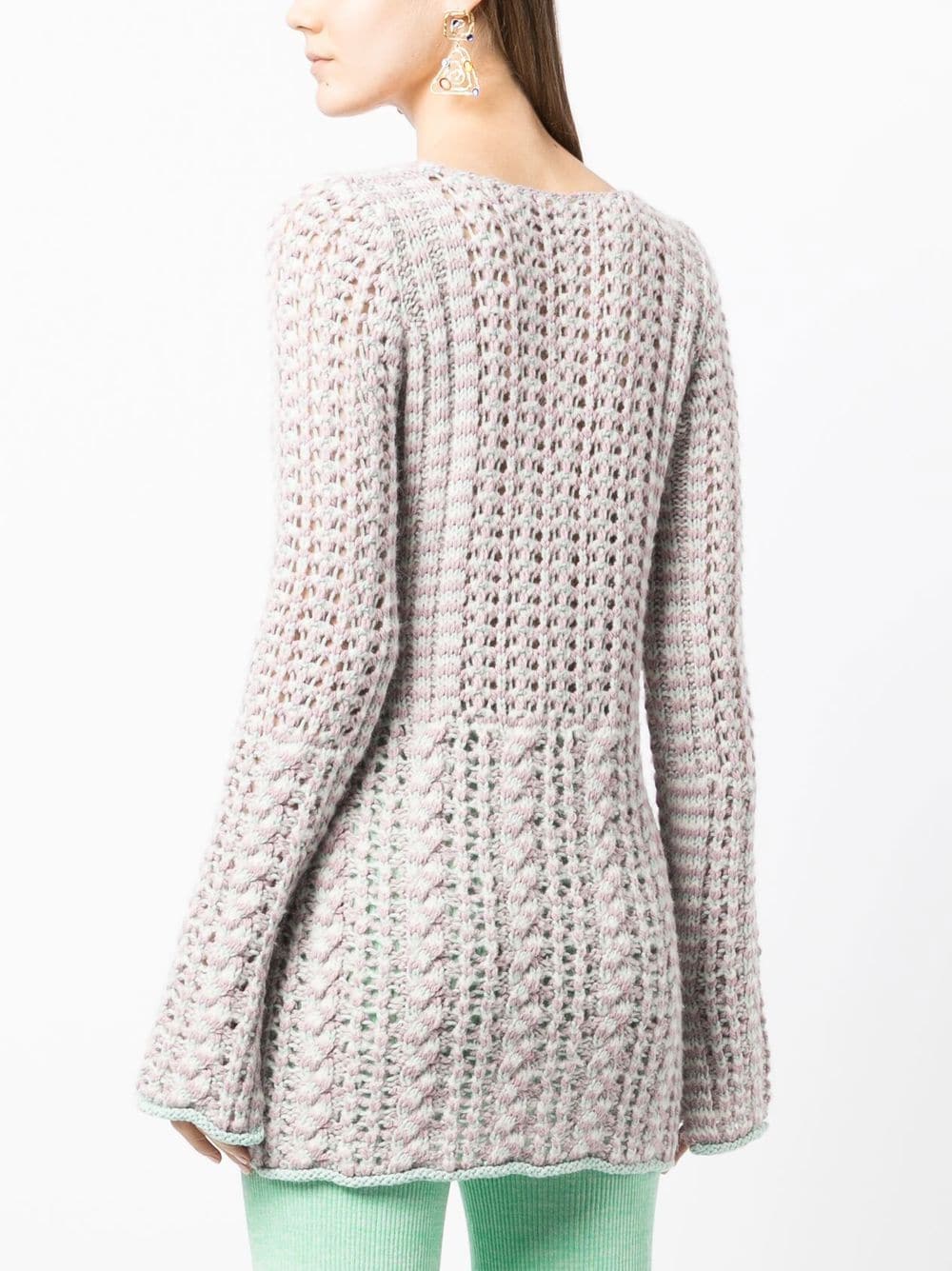 Shop Marco Rambaldi Textured Cable-knit Jumper In Green