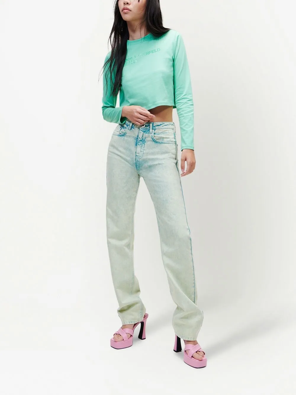 Karl Lagerfeld Jeans Straight jeans - Blauw