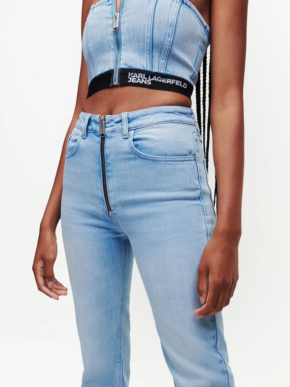 Karl Lagerfeld Jeans Gerade Jeans Aus Bio-baumwolle In Blue