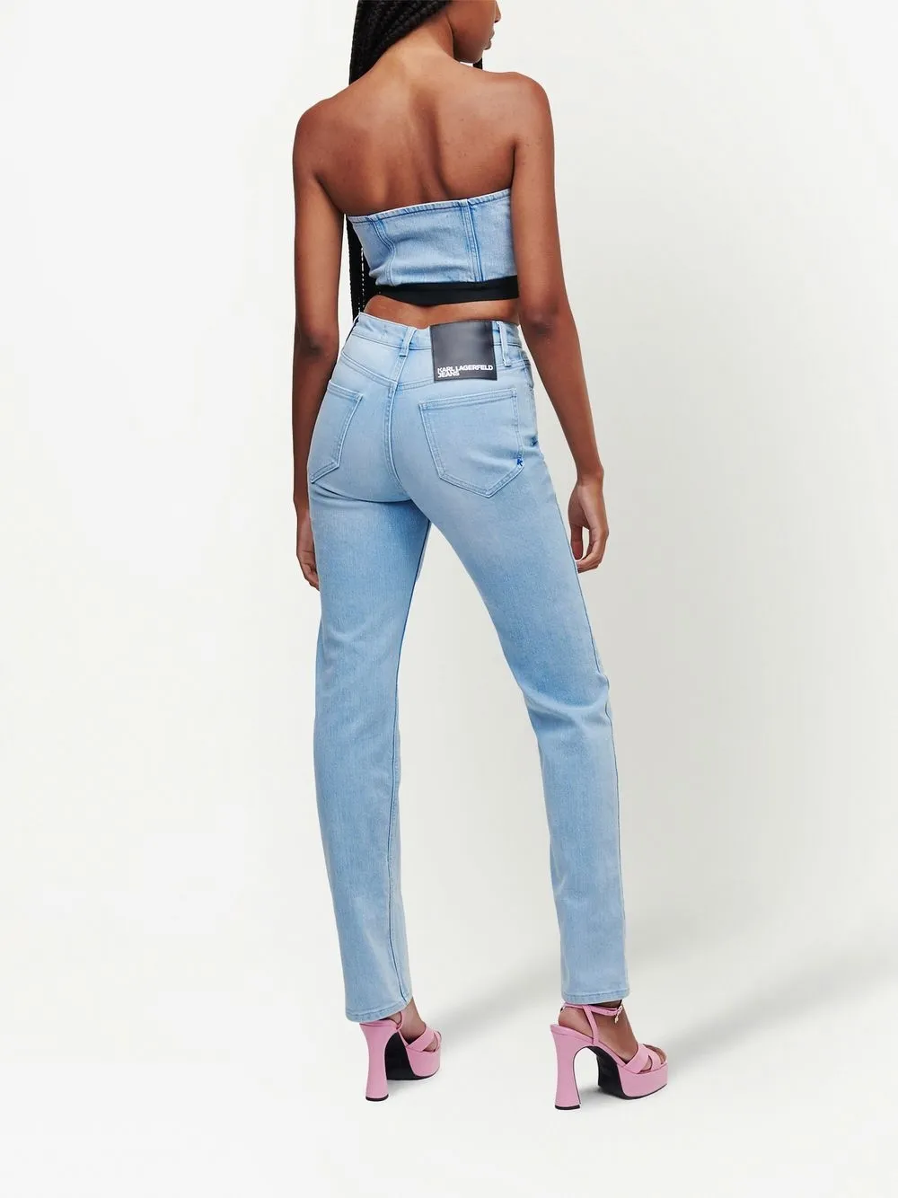 Karl Lagerfeld Jeans Gerade Jeans Aus Bio-baumwolle In Blue