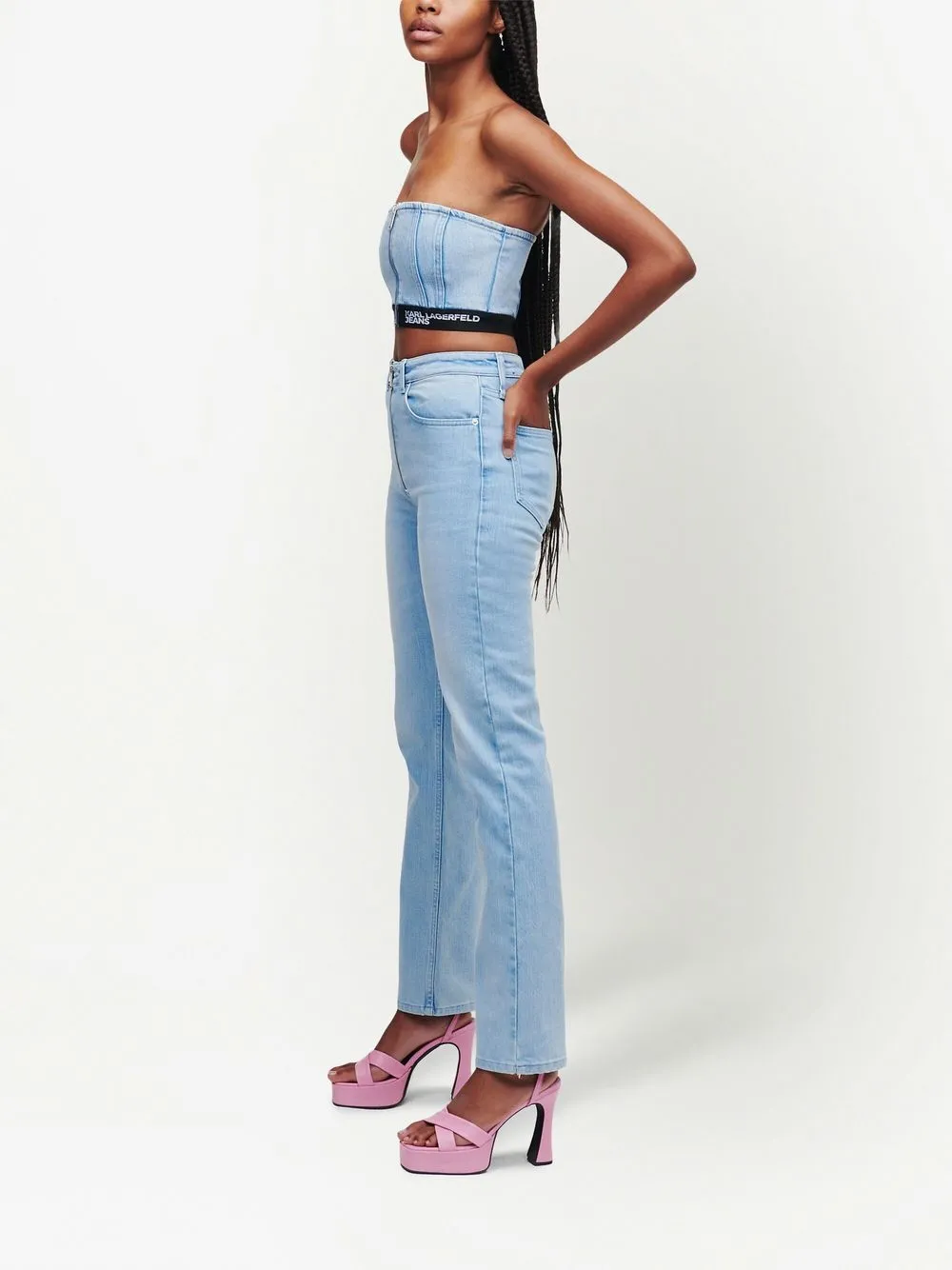 Karl Lagerfeld Jeans Gerade Jeans Aus Bio-baumwolle In Blue
