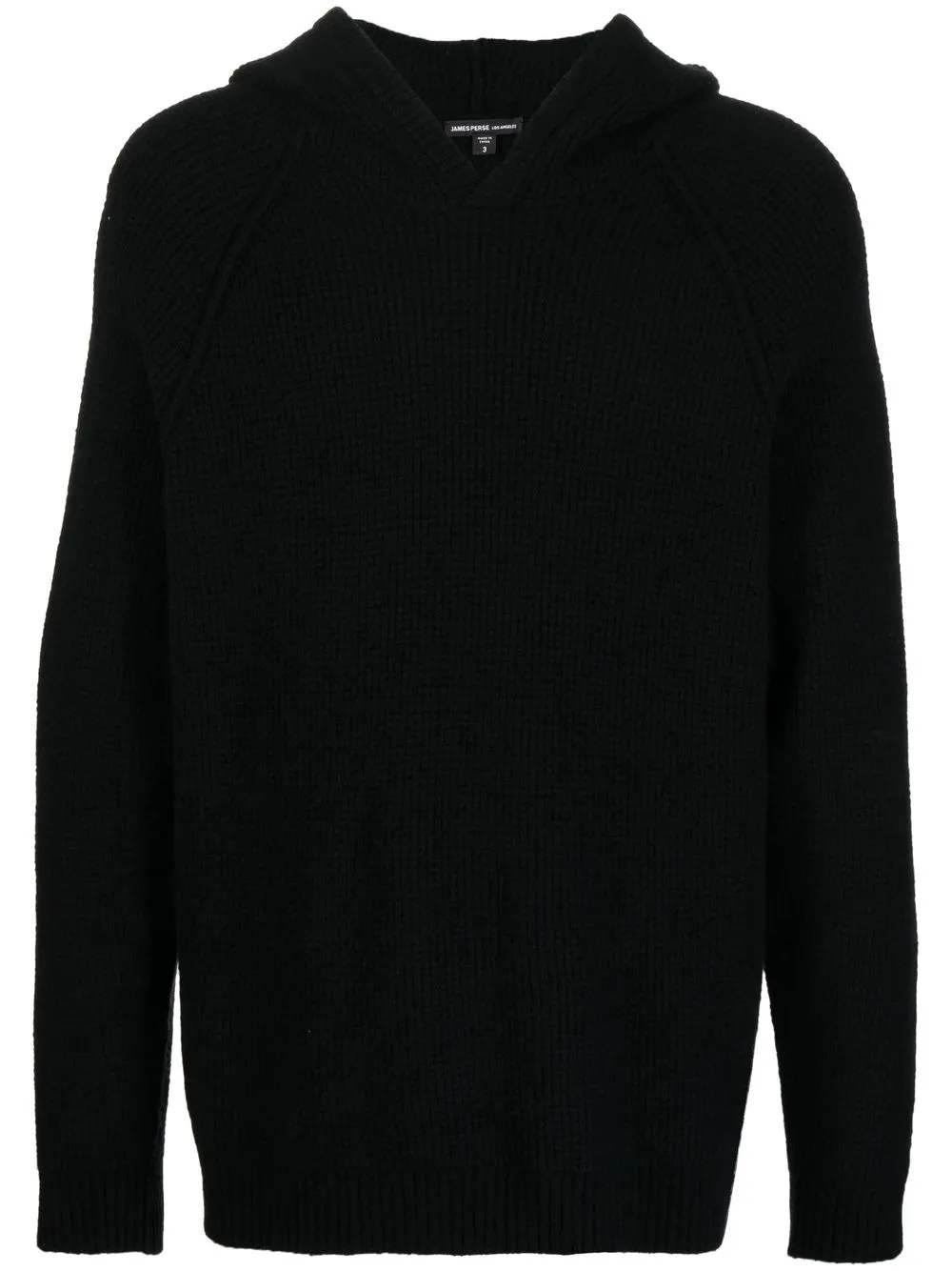 

James Perse thermal pullover hoodie - Black