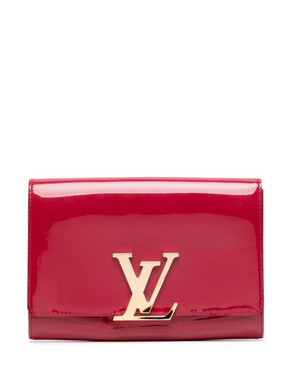 Louis Vuitton pre-owned logo-plaque Clutch Bag - Farfetch