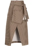 A.W.A.K.E. Mode belted midi skirt - Brown