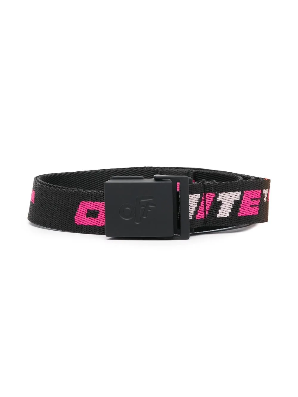 

Off-White Kids logo embroidered belt - Black