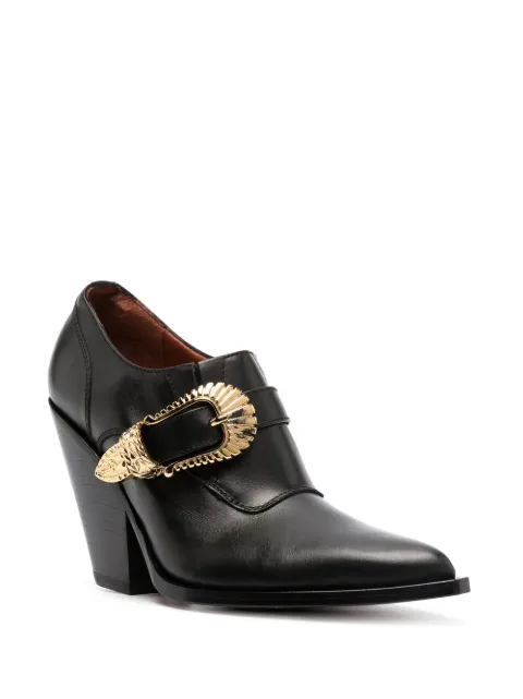 Sonora side-buckle fastening pumps CHB903BKCAL03W - 1