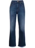 Jacob Cohën logo-embroidered fringe jeans - Blue
