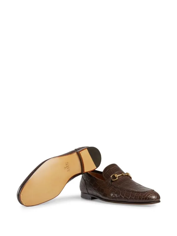 Gucci Jordaan Crocodile Loafers Farfetch
