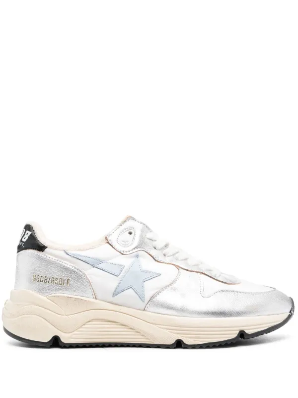 Metallic running shoes top
