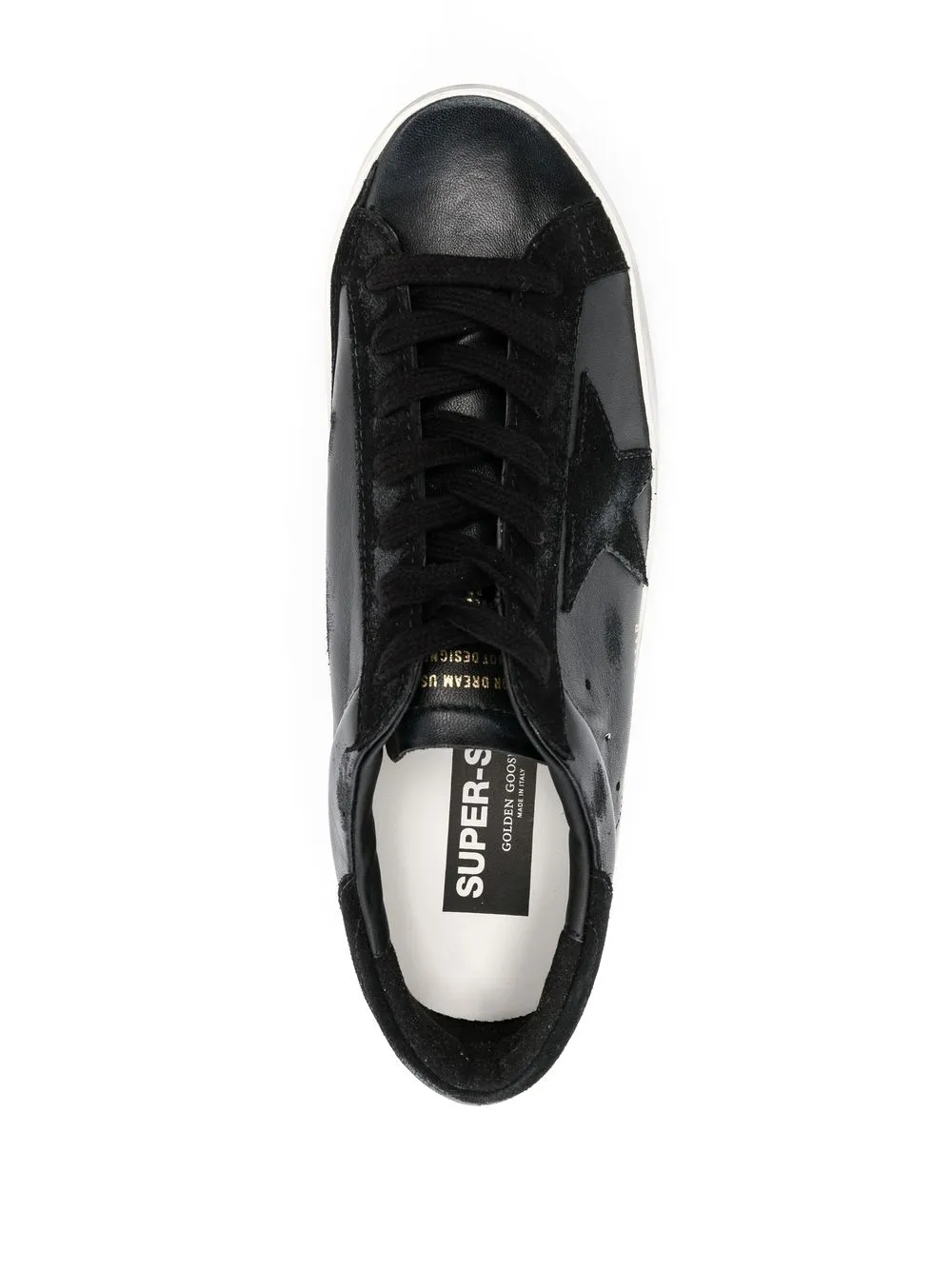 Shop Golden Goose Super-star Low-top Sneakers In Black