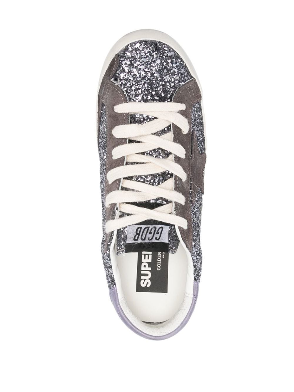 Shop Golden Goose Super-star Glitter Sneakers In Silber