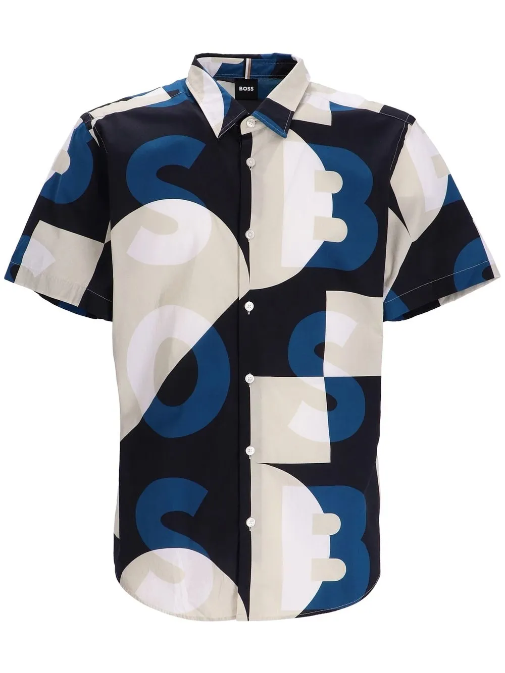 

BOSS graphic-print short-sleeved shirt - Black