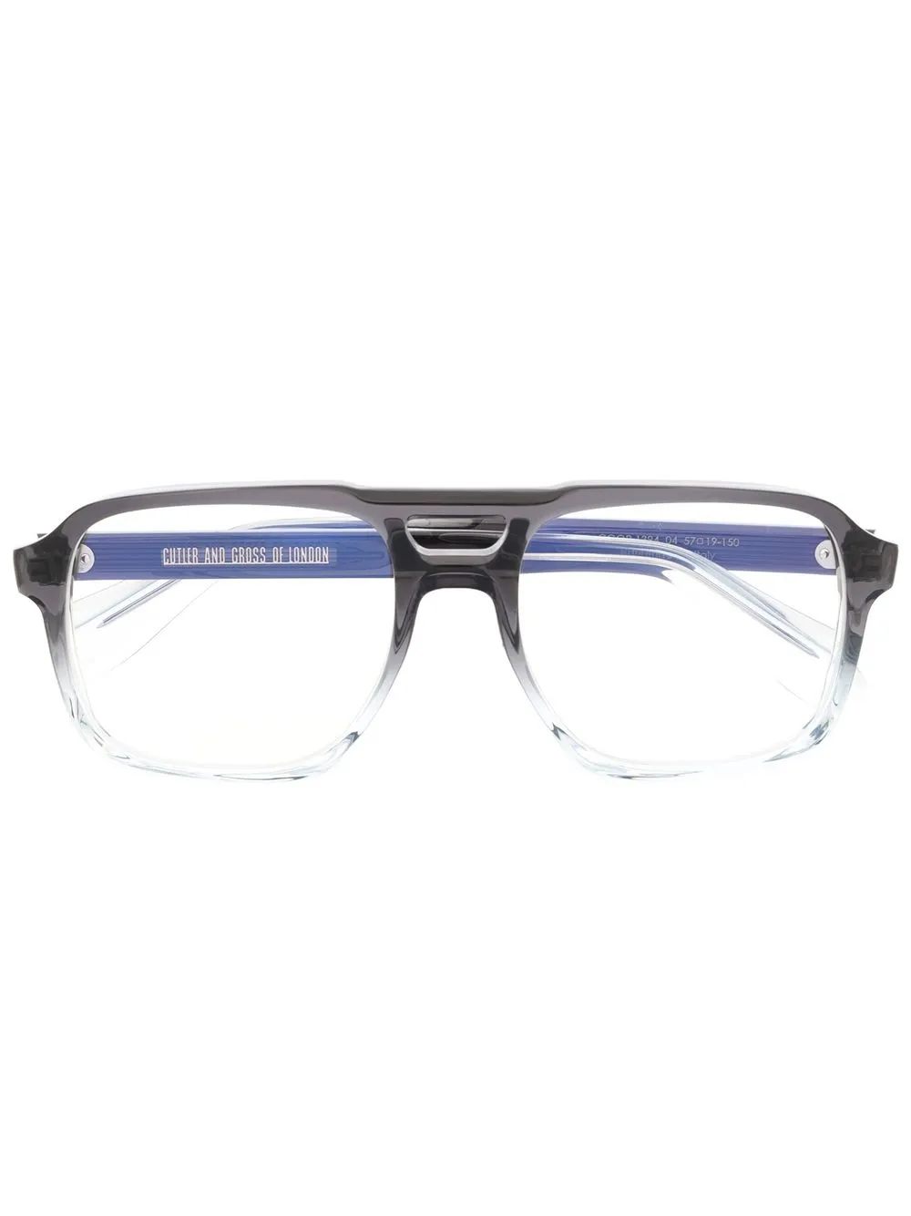 

Cutler & Gross ombre pilot-frame glasses - Grey