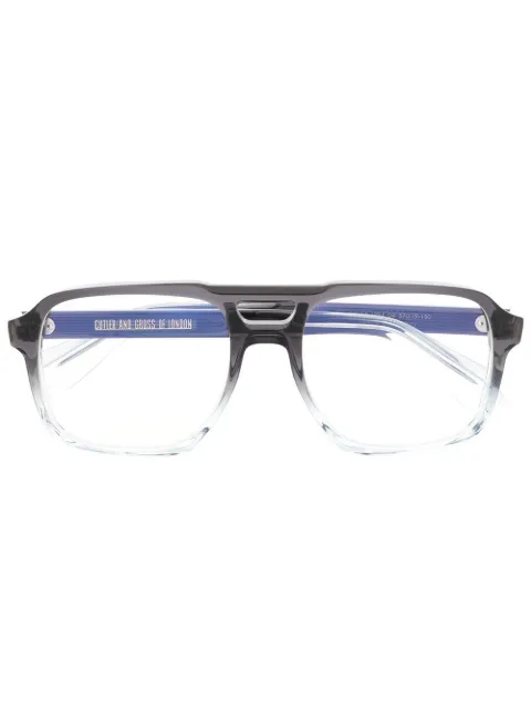 Cutler & Gross lentes con armazón estilo piloto