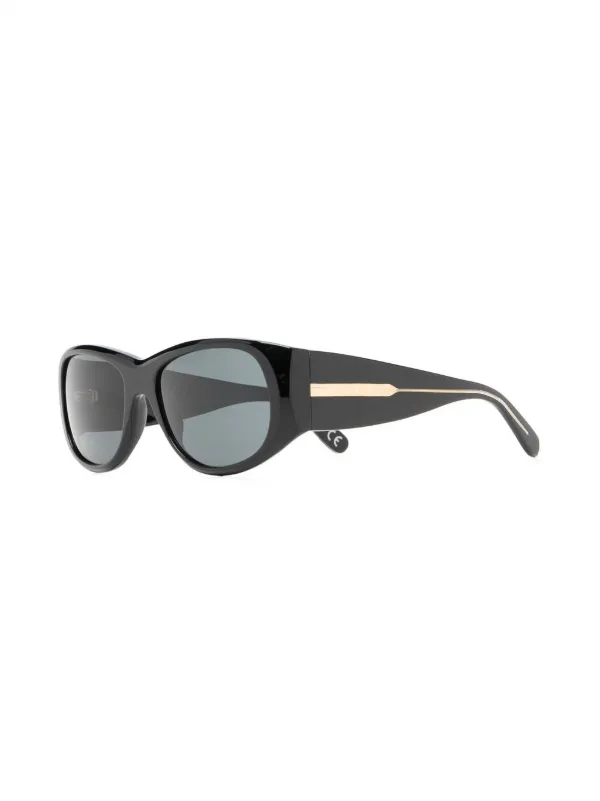 Marni Eyewear Lentes De Sol Ovaladas Con Brazos Ancho Negro FARFETCH DO