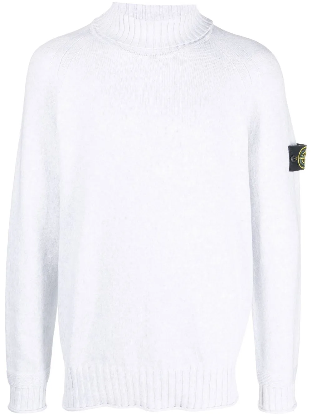 

Stone Island logo-patch roll neck jumper - Grey