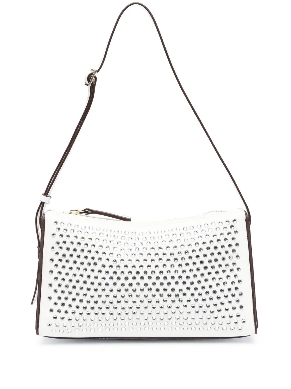 

Manu Atelier crystal-embellished leather shoulder bag - White