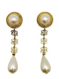 Jennifer Gibson Jewellery Vintage statement pearl bomb earrings 1980s - Gold