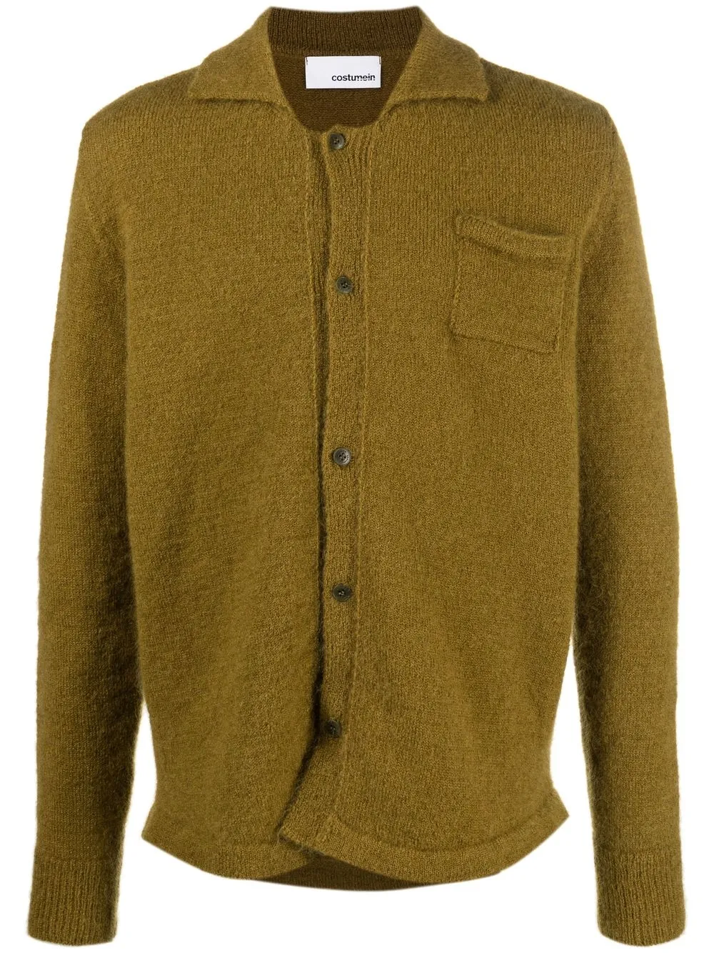 

Costumein spread-collar pocket cardigan - Green