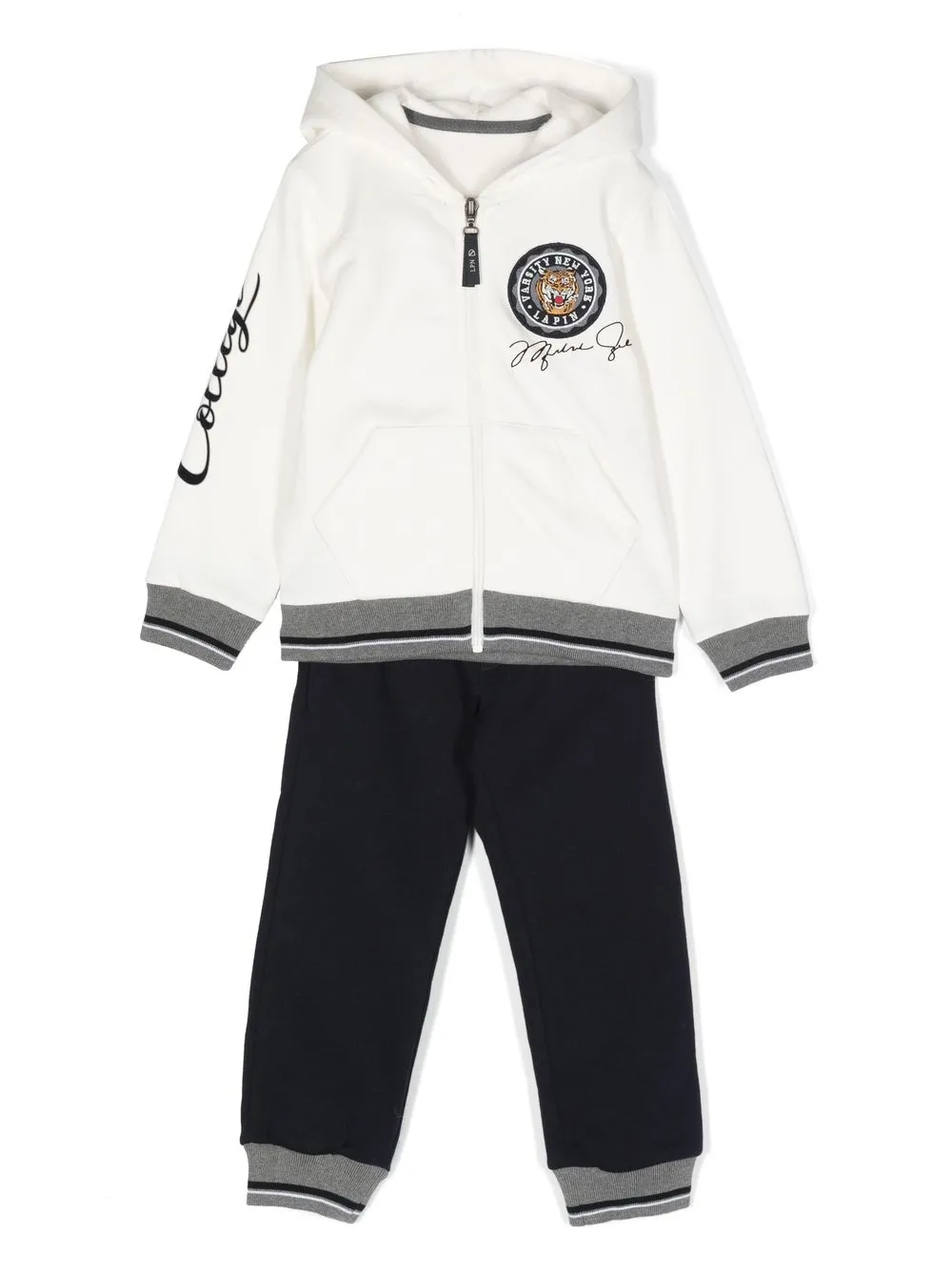 Lapin House logo-patch tracksuit set - White