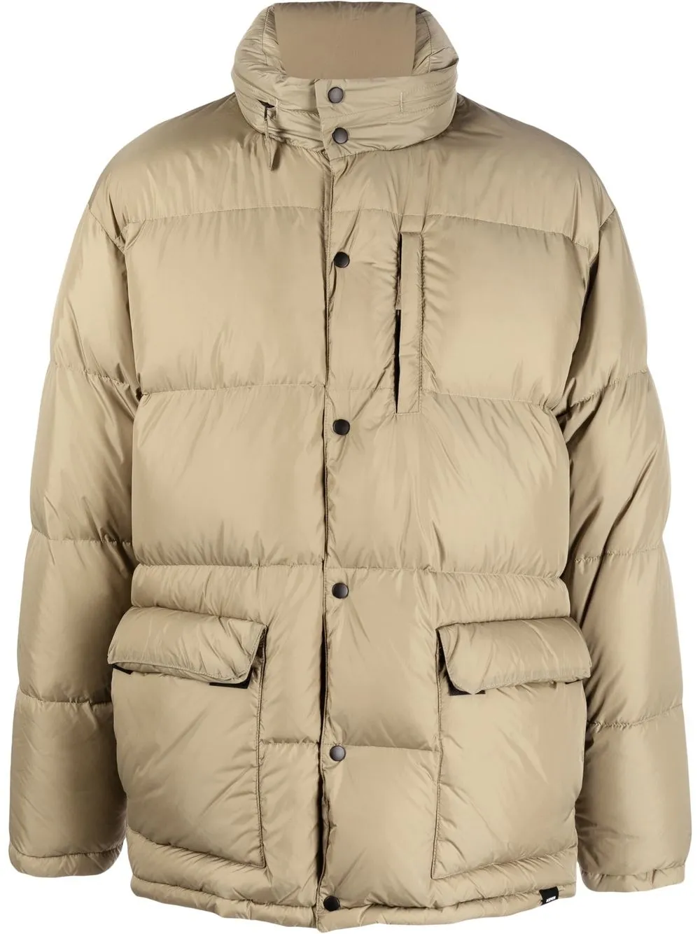 

ASPESI concealed-hood puffer jacket - Neutrals