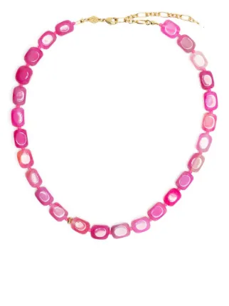 Pink plastic on sale bead necklaces