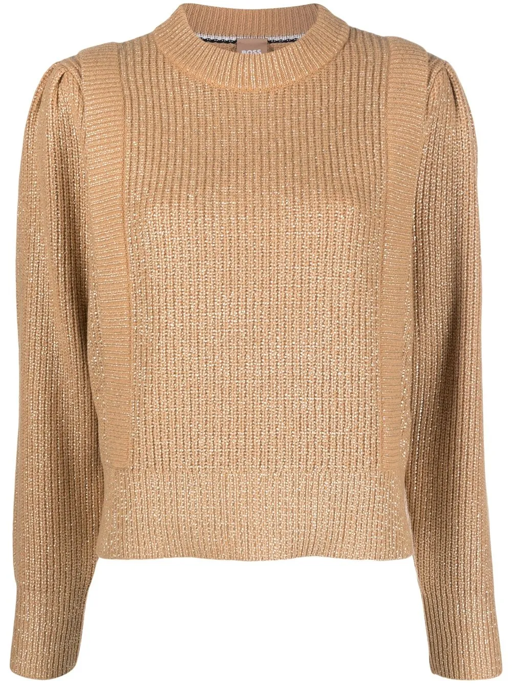

BOSS metallic-thread wool-blend sweater - Neutrals