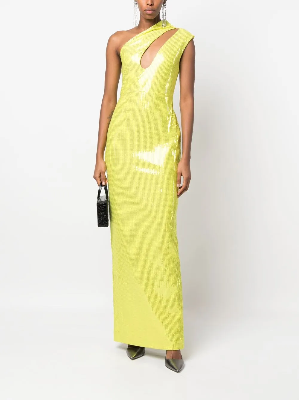 Solace London Asymmetrische avondjurk - Geel