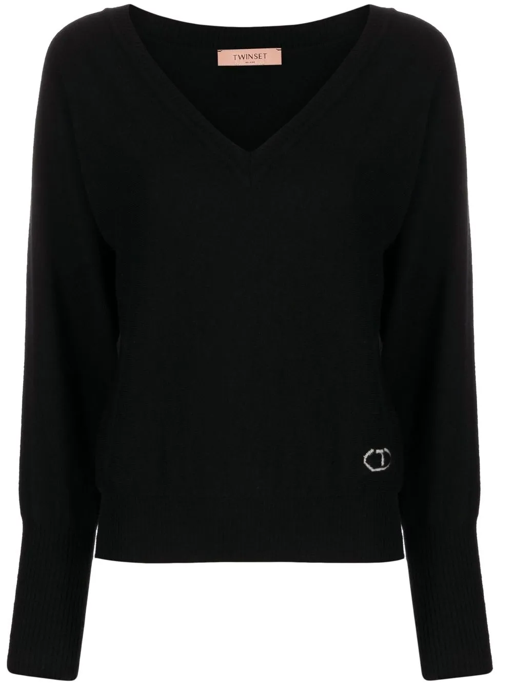 

TWINSET V-neck knitted jumper - Black