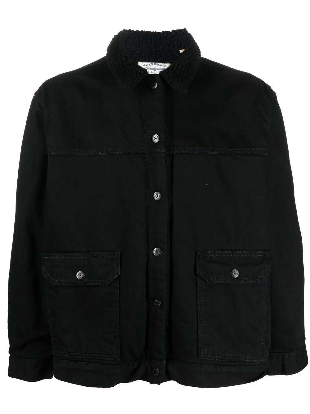 

Levi's: Made & Crafted chamarra de mezclilla - Negro