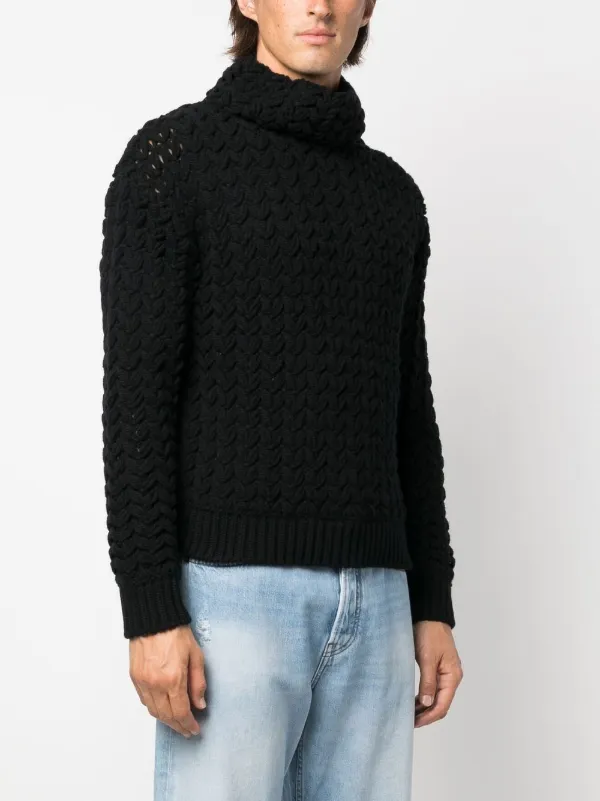 Valentino Garavani Chunky roll-neck Jumper | Black | FARFETCH FI
