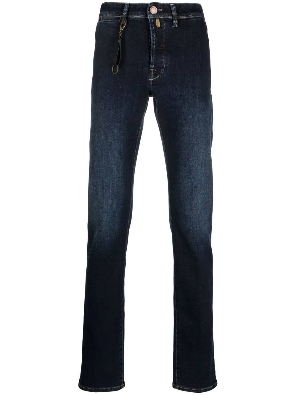 

Incotex keyring-detail straight-leg jeans - Blue