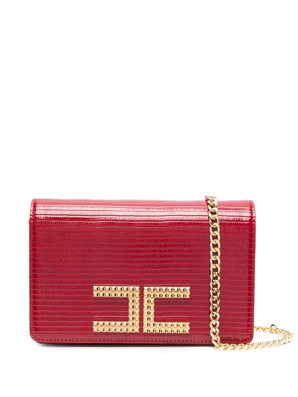 

Elisabetta Franchi logo-plaque shoulder bag - Red