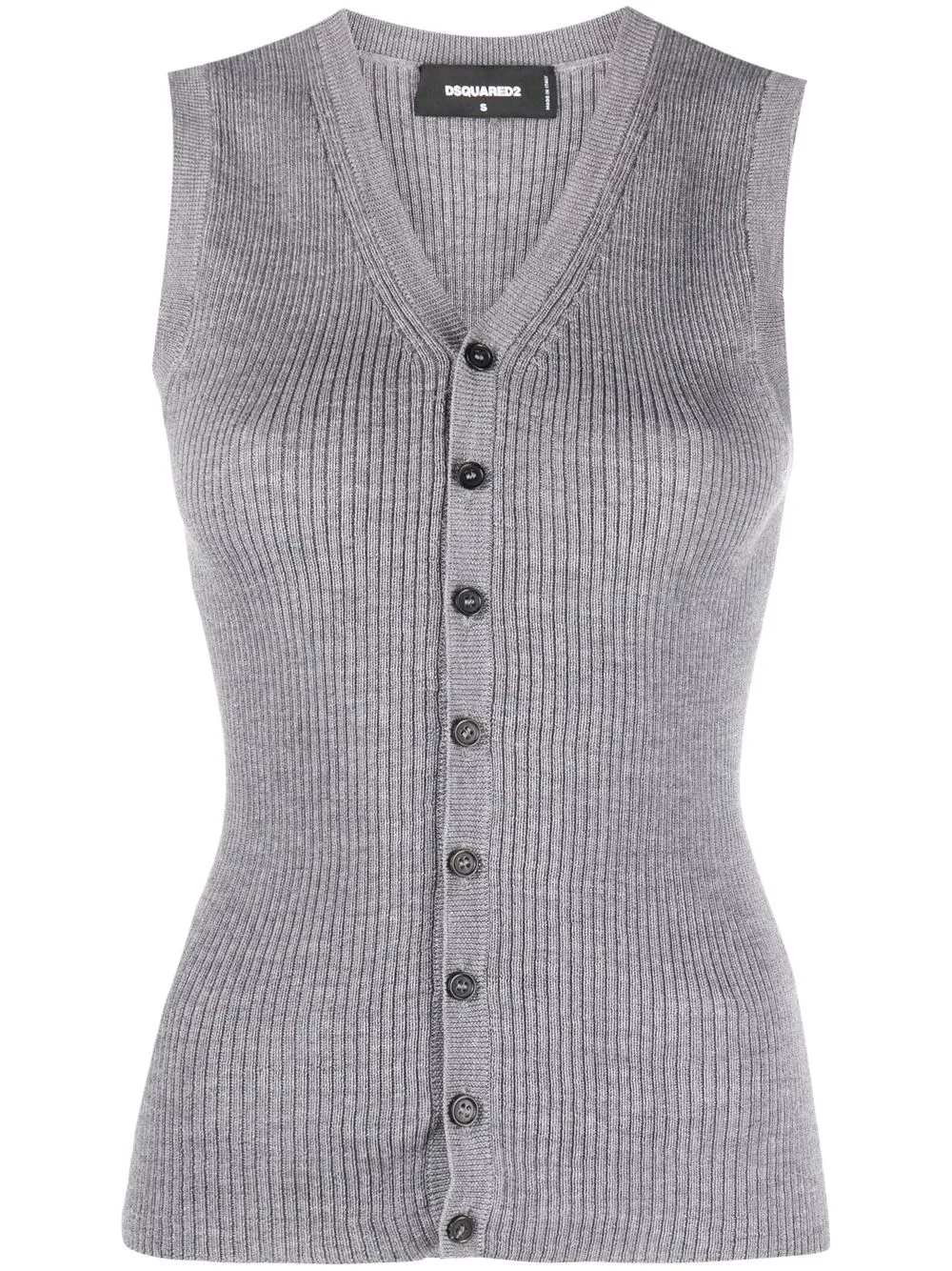 

Dsquared2 ribbed virgin wool cardigan - Grey