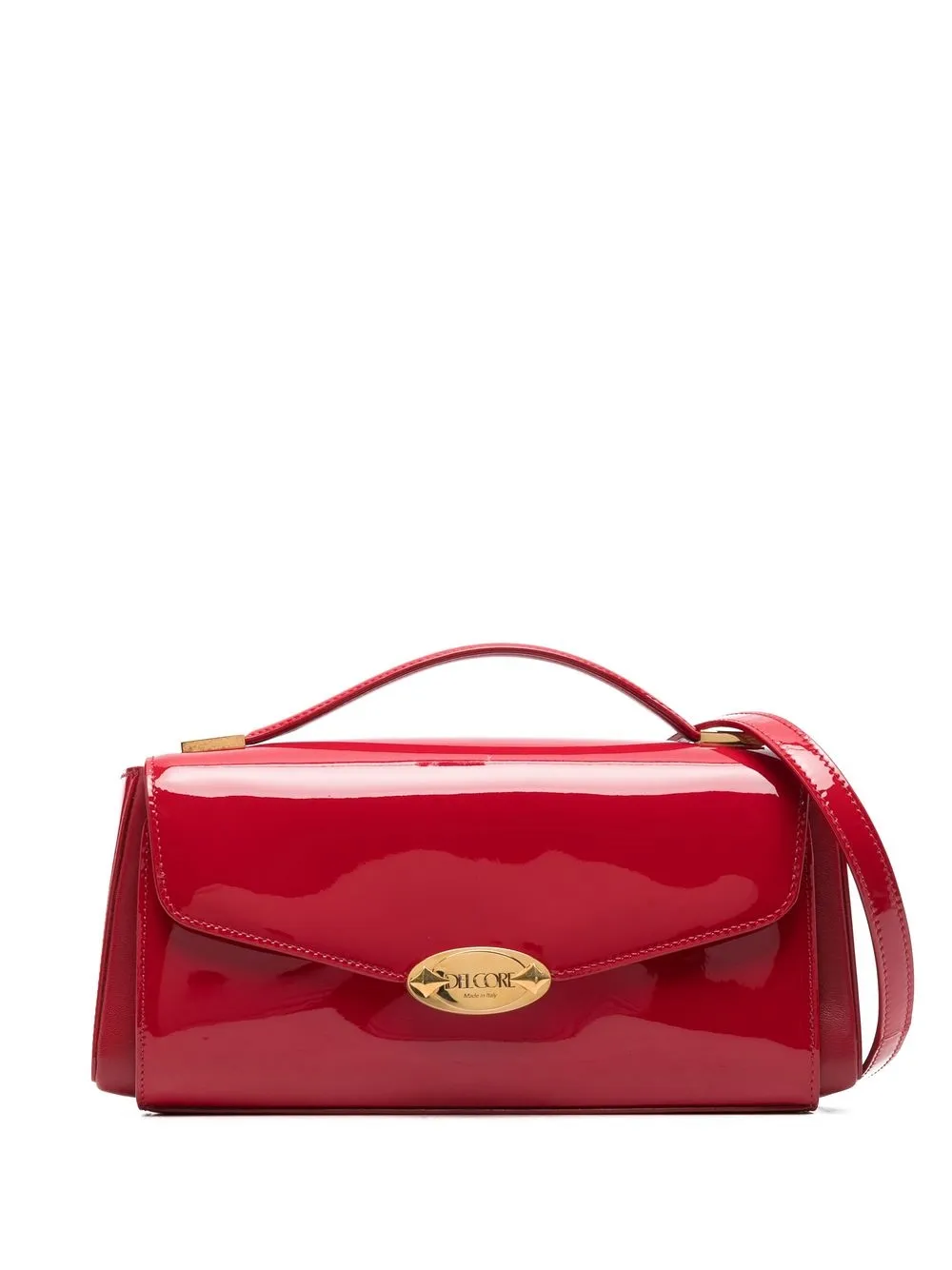 

Del Core logo-plaque leather cross-body bag - Red