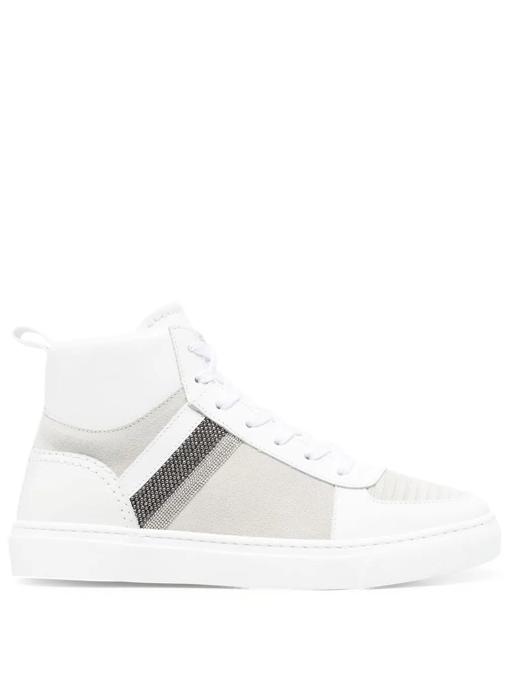 

Fabiana Filippi leather high-top sneakers - Blanco
