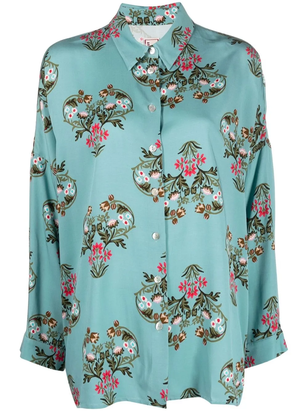 

Antonio Marras floral-print long-sleeved blouse - Blue
