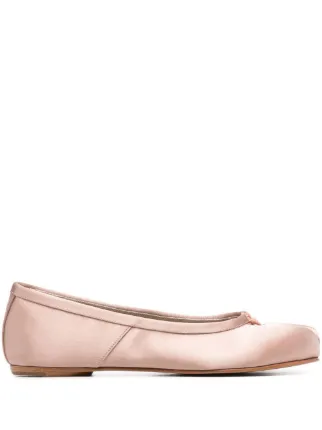Maison Margiela Tabi Satin Ballerina Shoes Pink FARFETCH TR