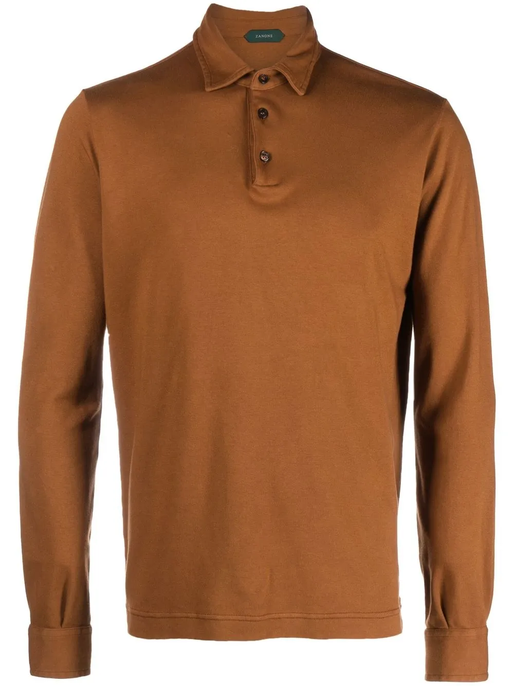 

Zanone long-sleeve polo shirt - Brown