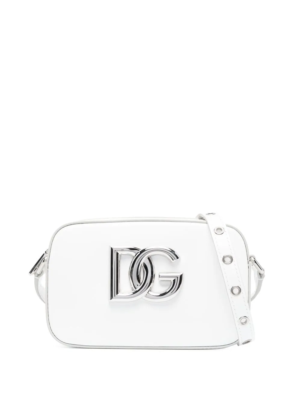 

Dolce & Gabbana bolsa de hombro con placa del logo - Blanco
