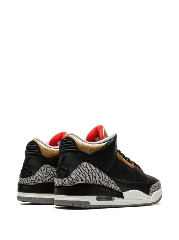 Air Jordan Women s 3 Retro Black Cement Gold 5